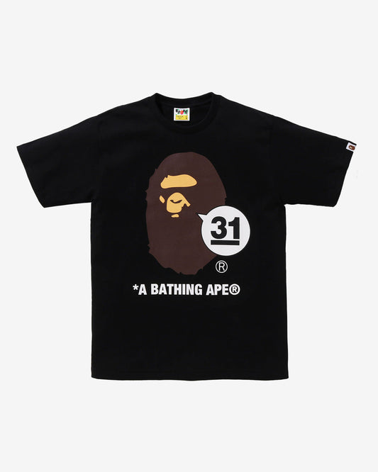 A Bathing Ape 31st Anniversary Ape Head Tee Black