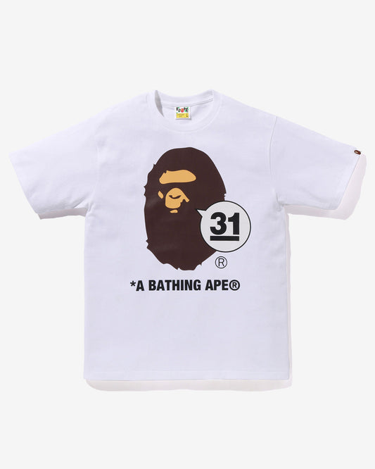 A Bathing Ape 31st Anniversary Ape Head Tee White