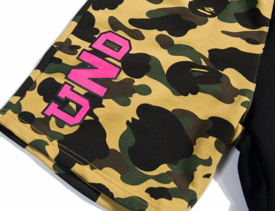 BAPE ART CAMO SWEAT SHORTS MENS