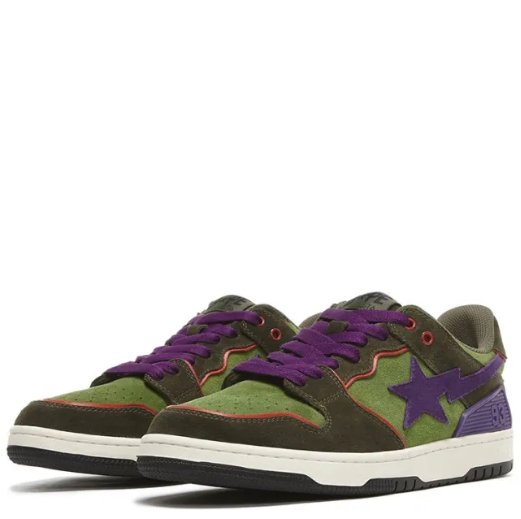 BAPE A BATHING APE Sk8 Sta Dark Purple Green