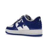 A BATHING APE Bape Sta Patent Leather White Blue 2023