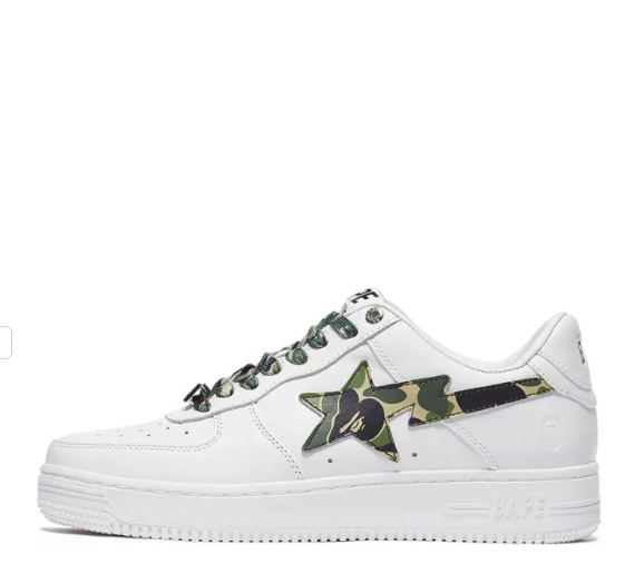 BAPE A BATHING APE Bape Sta Low White ABC Camo Green