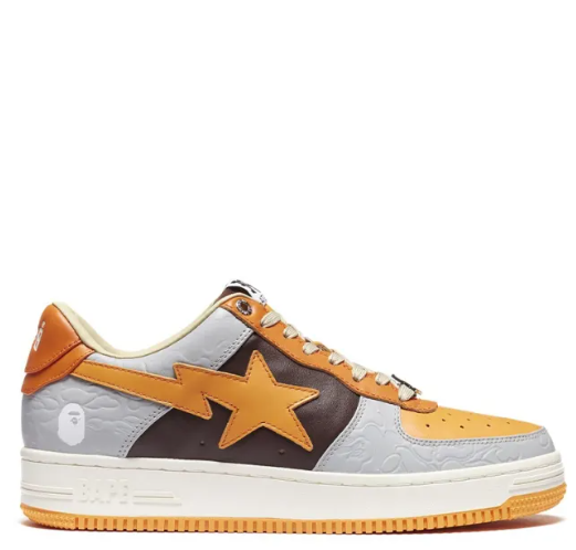 BAPE A BATHING APE Bape Sta Low Grey Orange