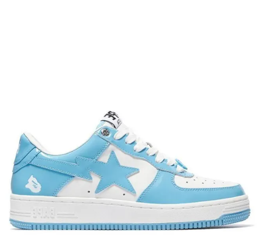 BAPE A BATHING APE Bape Sta Patent Leather Blue White