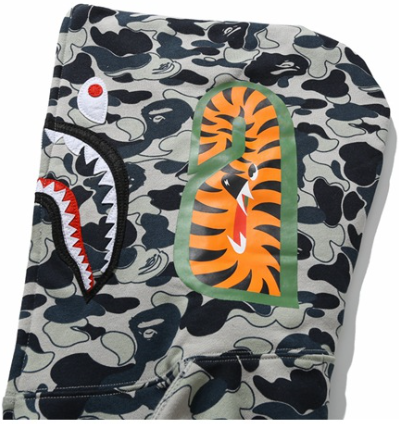 BAPE AB Shark Wide Fit Full Zip Double Hoodie