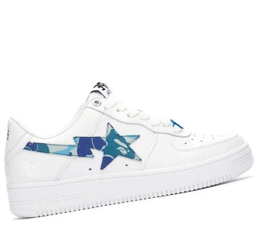 BAPE A BATHING APE Bape Sta Low KAWS White Blue Camo