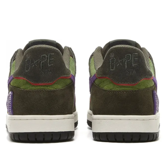 BAPE A BATHING APE Sk8 Sta Dark Purple Green