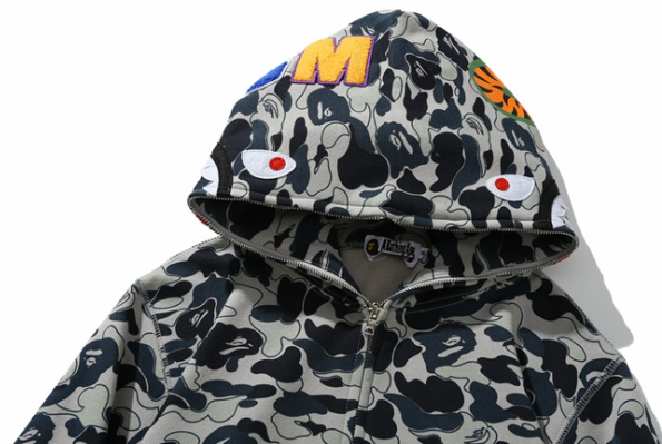 BAPE AB Shark Wide Fit Full Zip Double Hoodie