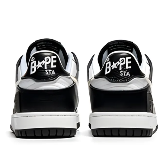 A BATHING APE Sk8 Sta Low Black White