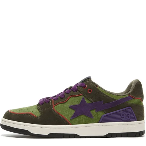 BAPE A BATHING APE Sk8 Sta Dark Purple Green