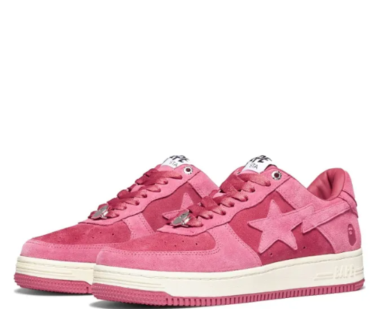 A BATHING APE Bape Sta Pink Suede