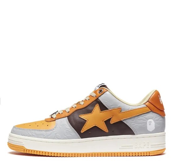 BAPE A BATHING APE Bape Sta Low Grey Orange