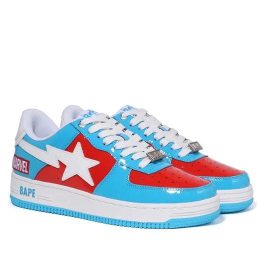 BAPE A BATHING APE Bape Sta Low Marvel Comics Captain America