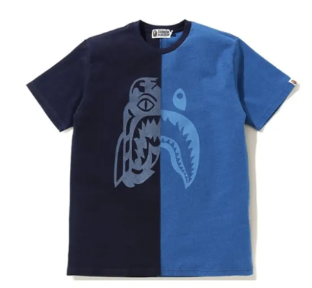 A BATHING APE Shark Series T-shirt Unisex Blue