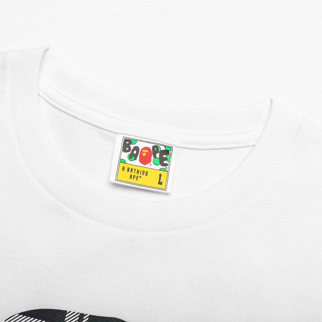 Bape Check By Bathing Ape Tee  - White