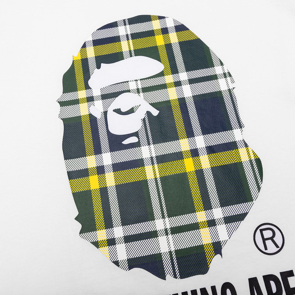 Bape Check By Bathing Ape Tee  - White