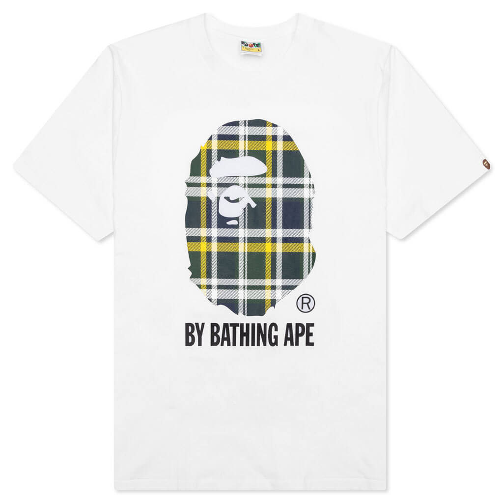 Bape Check By Bathing Ape Tee  - White