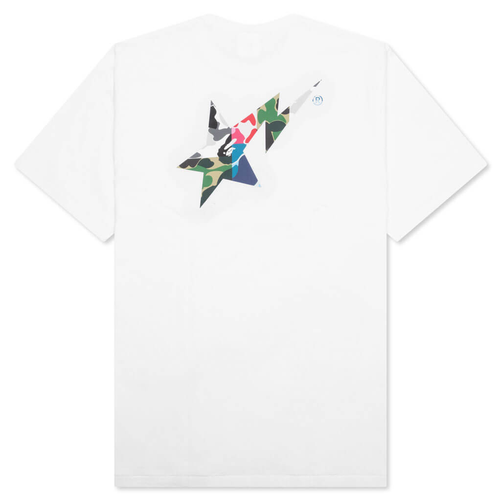 ABC Camo Crazy Bape Sta Logo Tee - White