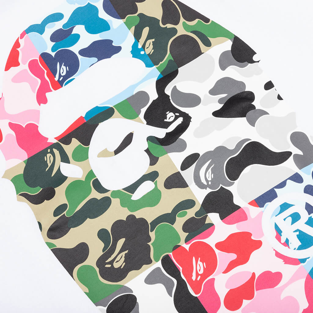 Abc Camo Crazy Big Ape Head Tee - White