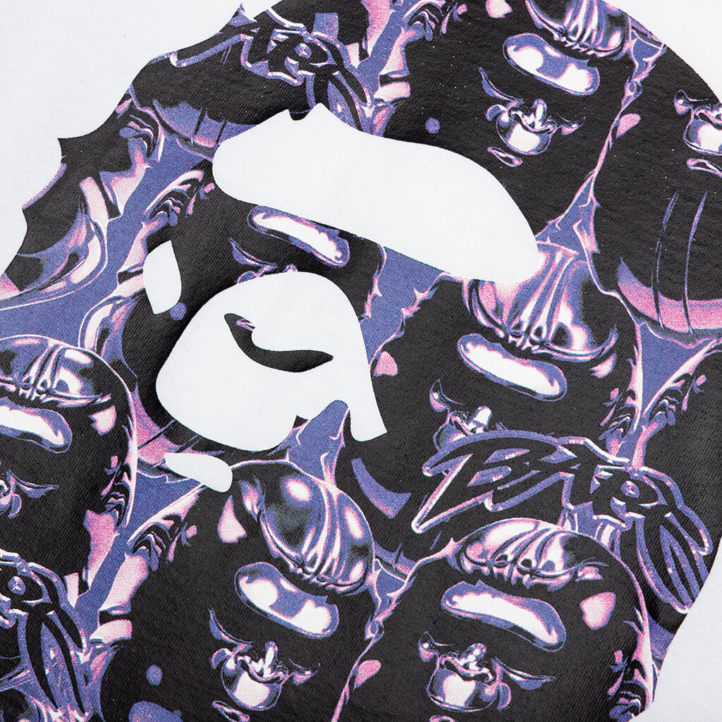 Ape Head Graffiti Big Ape Head Tee - White/Purple