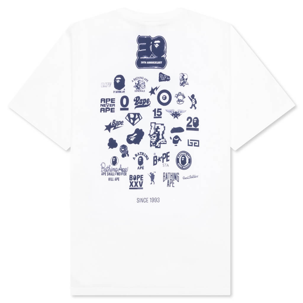 Bape 30th Anniversary Tee #2 - White/Navy