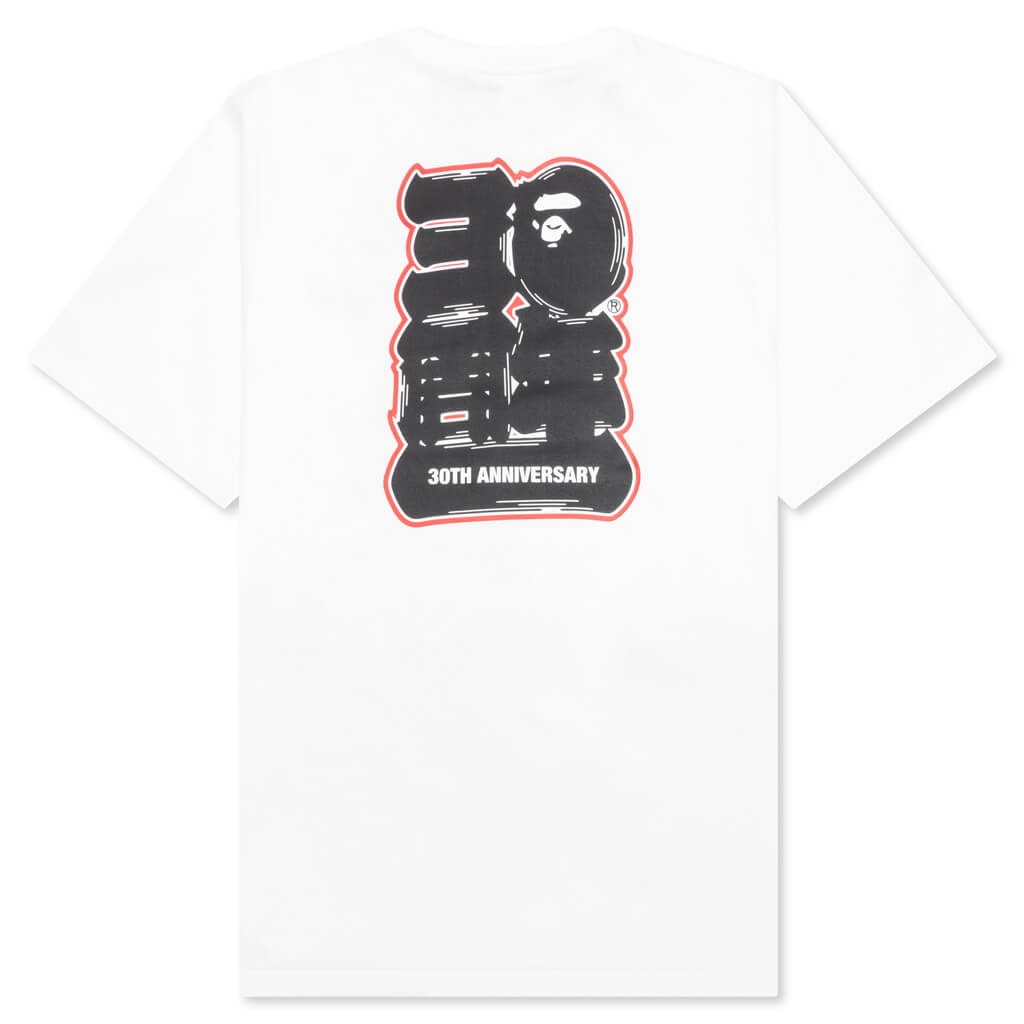 Bape 30th Anniversary Ape Head Tee - White/Navy