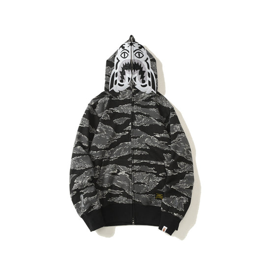 COLOR CAMO SHARK PULLOVER HOODIE