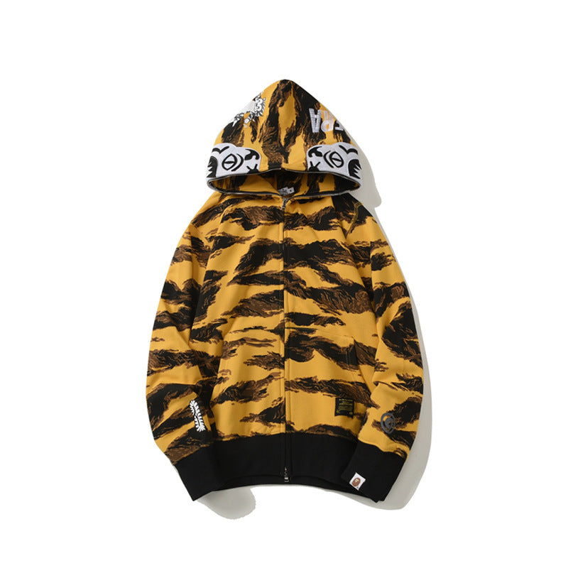 COLOR CAMO SHARK PULLOVER HOODIE