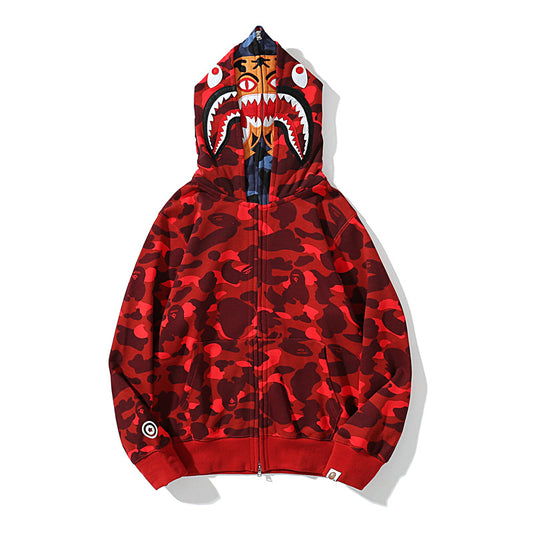 BAPE ABC Camo Shark Wide Fit Full Zip Double Hoodie