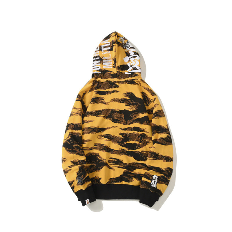 COLOR CAMO SHARK PULLOVER HOODIE