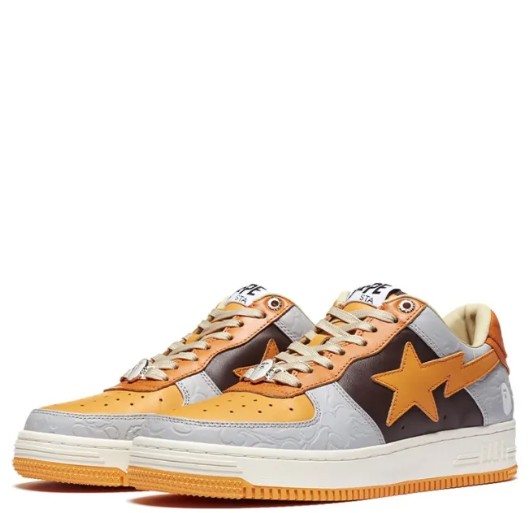 BAPE A BATHING APE Bape Sta Low Grey Orange