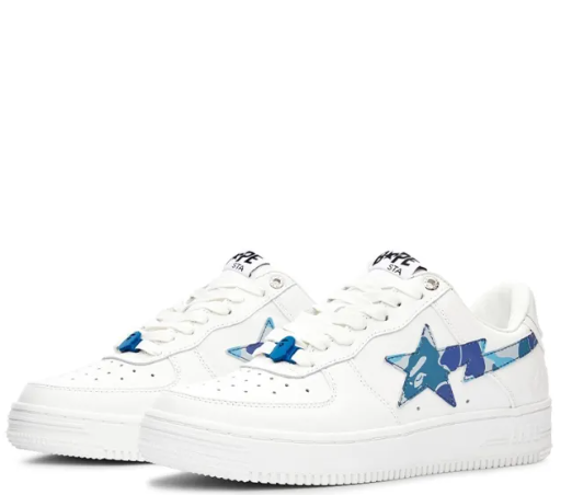 BAPE A BATHING APE Bape Sta Low KAWS White Blue Camo