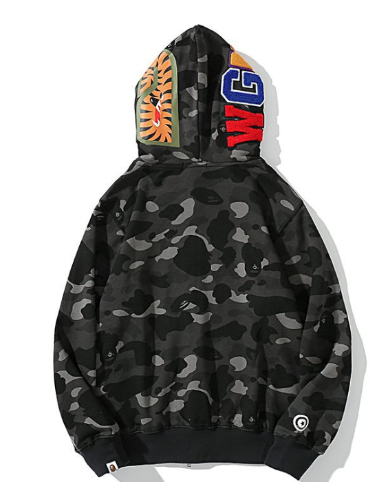 BAPE ABC Camo Shark Wide Fit Full Zip Double Hoodie