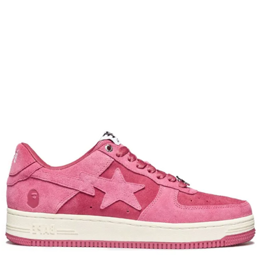 A BATHING APE Bape Sta Pink Suede