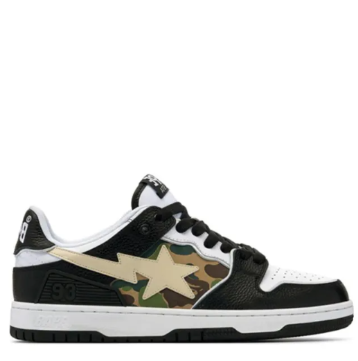 A BATHING APE Sk8 Sta Low Black White