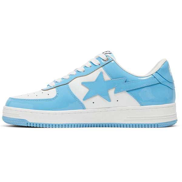 BAPE A BATHING APE Bape Sta Patent Leather Blue White