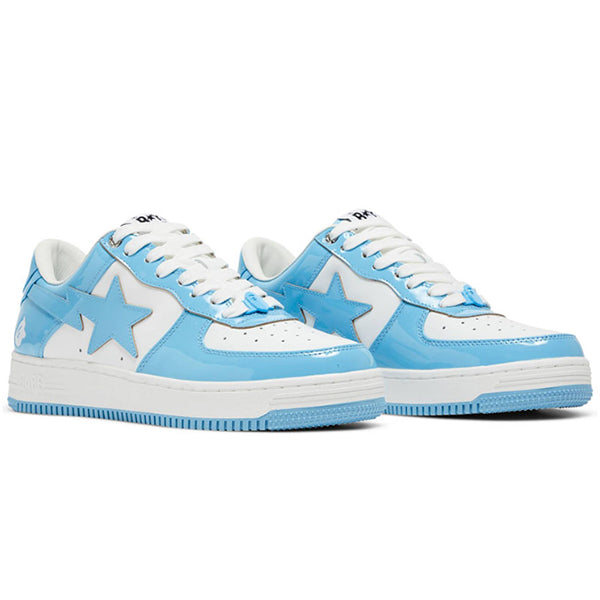 BAPE A BATHING APE Bape Sta Patent Leather Blue White